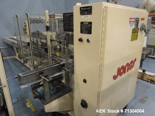 Used Jones Model CMV5 Semi-Automatic Reverse Tuck with Coder