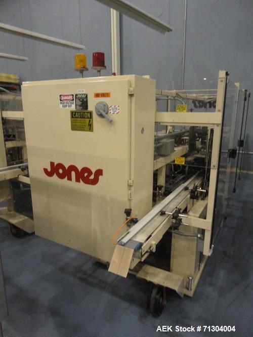 Used Jones Model CMV5 Semi-Automatic Reverse Tuck with Coder