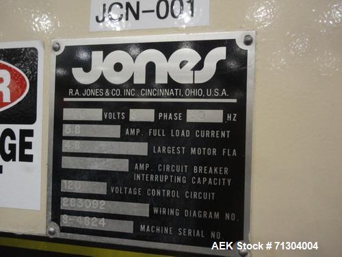 Used Jones Model CMV5 Semi-Automatic Reverse Tuck with Coder