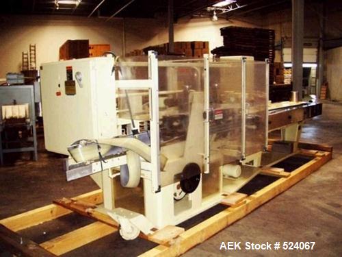 USED: Jones CMV6 semi-automatic, continuous motion, vertical cartonercapable of speeds up to 120 cartons per minute. 6" centers. Currentlyset fo reverse tuck closure. Carton size range: 1-1/4" - 5-1/...