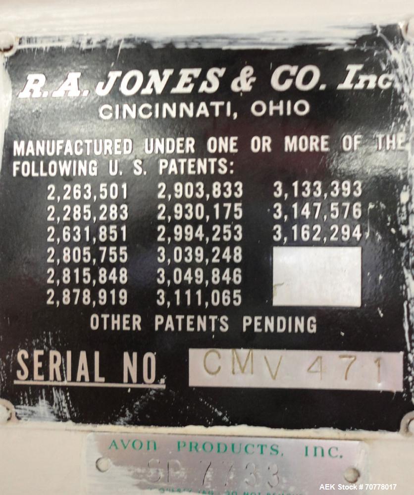 Used Jones Model CMV5 Semi-Automatic Tuck Vertical Cartoner
