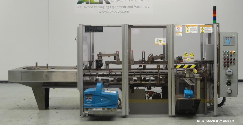 Used Jones Model CMV5 Semi Automatic Continuous Motion Vertical Hot Melt Glue C