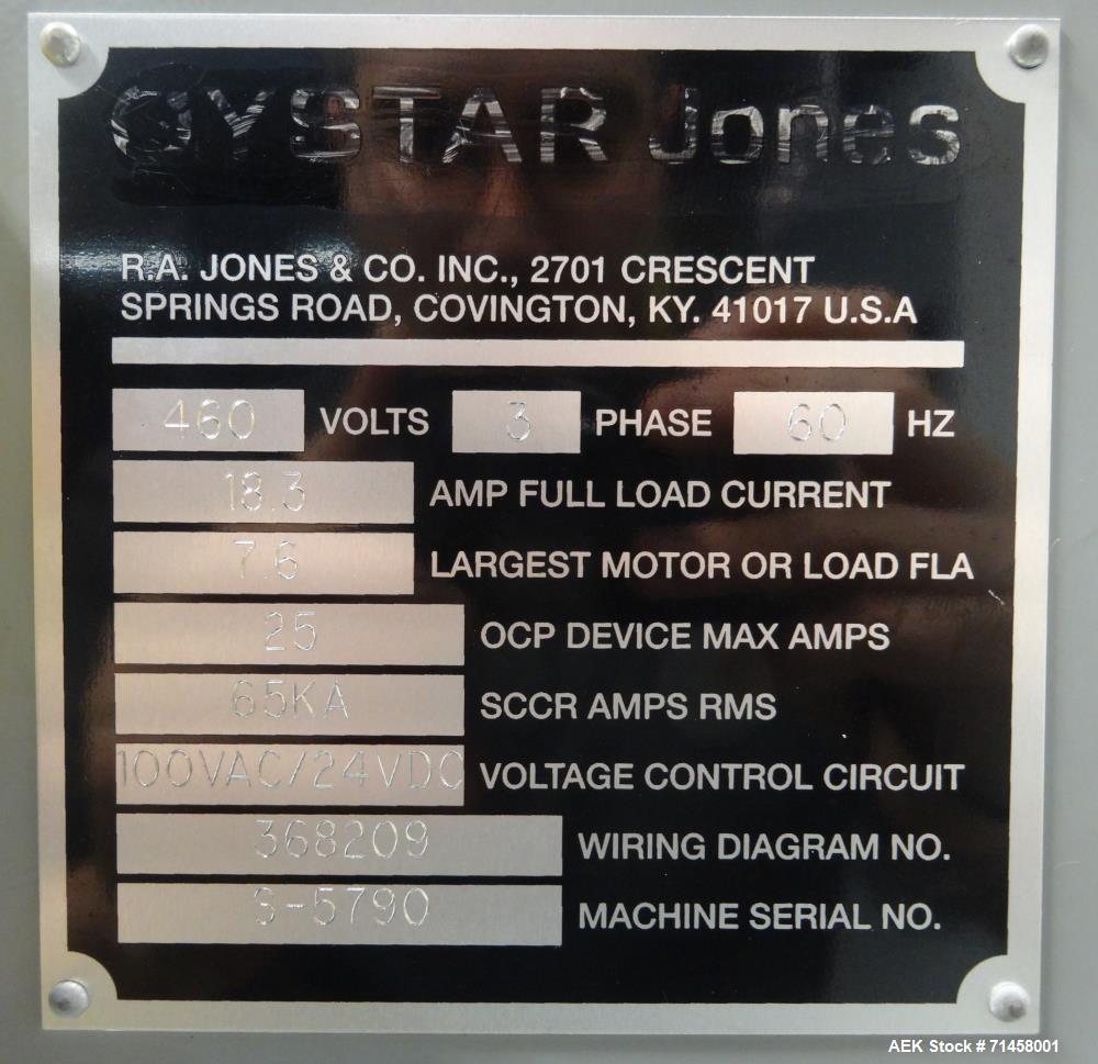Used Jones Model CMV5 Semi Automatic Continuous Motion Vertical Hot Melt Glue C