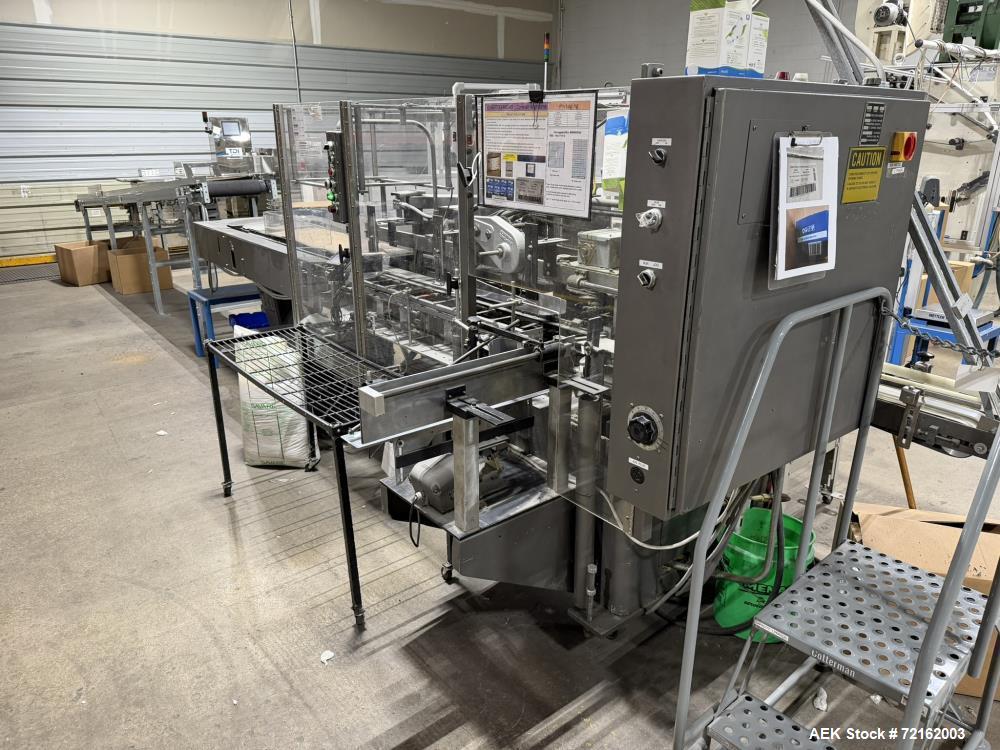 Used Jones CMV5 Semi-Automatic Continuous Motion Vertical Tuck Cartoner – Pharmaceutical Cartoning System