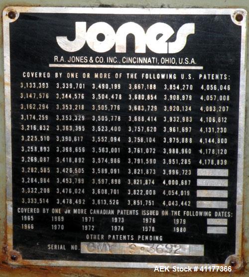 Used Jones CMV8 Continuous Motion Vertical Cartoner.