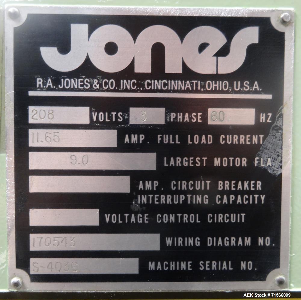 Used- Jones CMV5 Semi Automatic Continuous Motion Vertical Tuck Cartoner