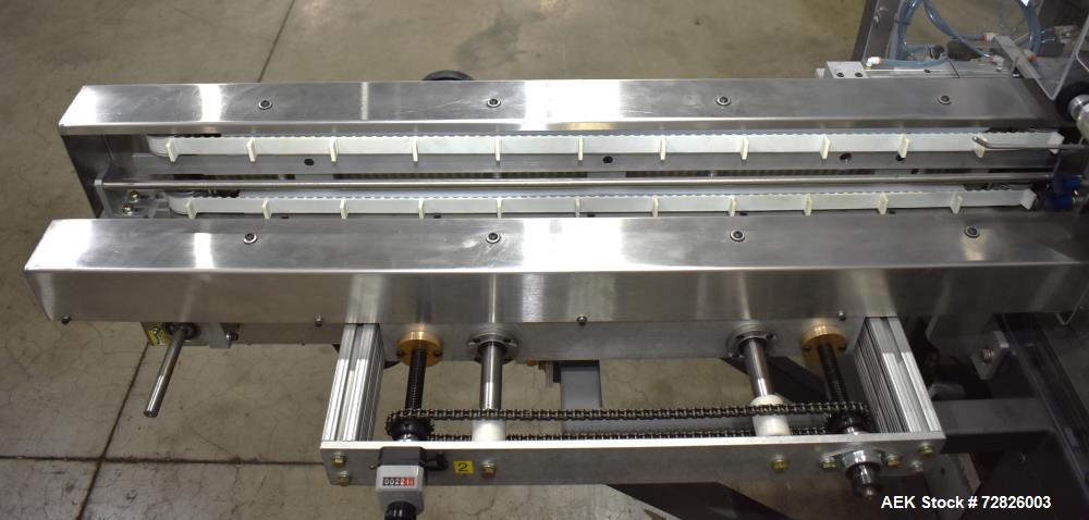 Unused- Endflex (Paxiom) Small Footprint Vertical Cartoner, Model BOXXER KARTNR. Capable of speeds up to 60 CPM (depending on application). Size range: 1" (25mm) to 4.5" (114mm) length x 1" (25mm) to...