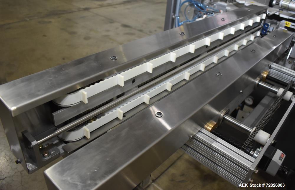 Unused- Endflex (Paxiom) Small Footprint Vertical Cartoner, Model BOXXER KARTNR. Capable of speeds up to 60 CPM (depending on application). Size range: 1" (25mm) to 4.5" (114mm) length x 1" (25mm) to...