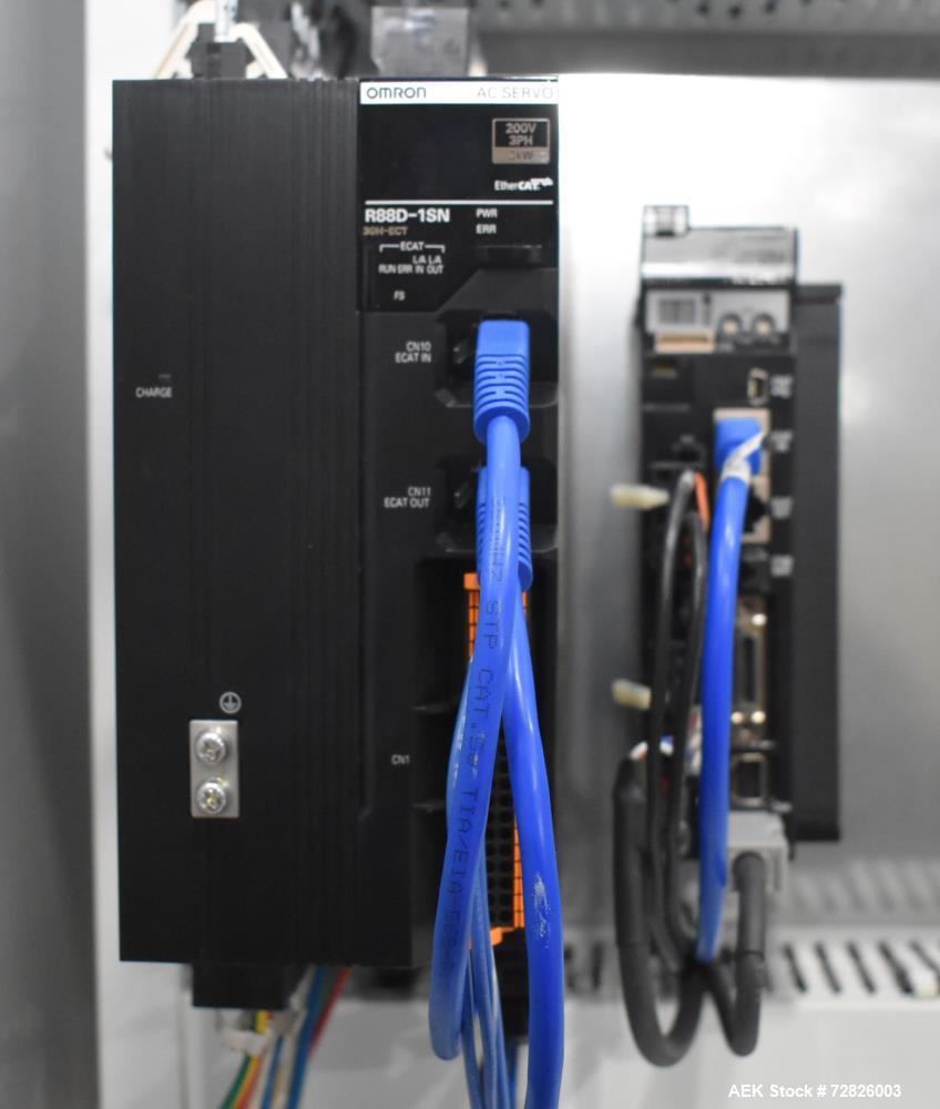 Unused- Endflex (Paxiom) Small Footprint Vertical Cartoner, Model BOXXER KARTNR. Capable of speeds up to 60 CPM (depending on application). Size range: 1" (25mm) to 4.5" (114mm) length x 1" (25mm) to...