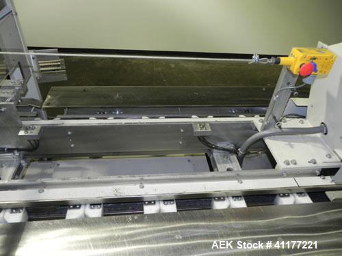 Used Kodiak Tanney Model 601-120 Vertical Cartoner. Capable of speeds up to 120 cartons per minute. Has rotary carton feed, has 9" centers for a carton size range: length 2" to 7", width 1/2" to 3", ...