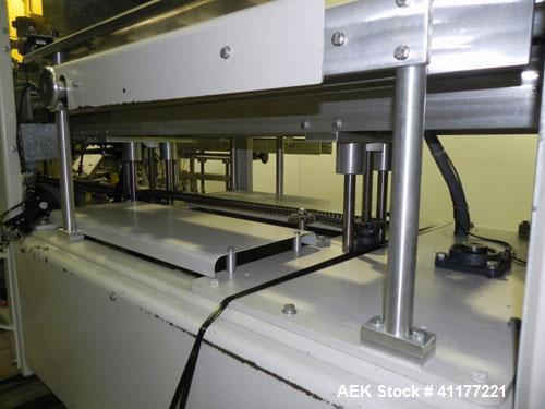 Used Kodiak Tanney Model 601-120 Vertical Cartoner. Capable of speeds up to 120 cartons per minute. Has rotary carton feed, has 9" centers for a carton size range: length 2" to 7", width 1/2" to 3", ...