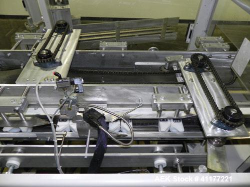Used Kodiak Tanney Model 601-120 Vertical Cartoner. Capable of speeds up to 120 cartons per minute. Has rotary carton feed, has 9" centers for a carton size range: length 2" to 7", width 1/2" to 3", ...