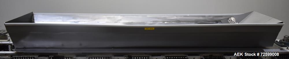 Used Clybourn CHL Vertical Hand Load Hot Melt Glue Cartoner. Capable of speeds from 10 to 100 cartoners per minute. Set on 10" centers for a carton size range: 1" to 8-1/4" length x 3/4" to 3-1/4" wi...