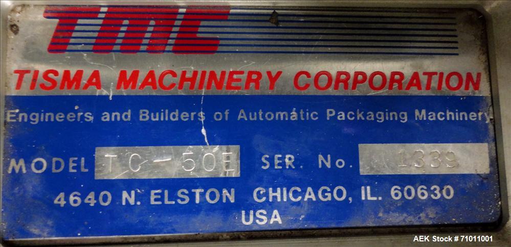 Used Tisma Semi Automatic Vertical Cartoner, Model TC-50E