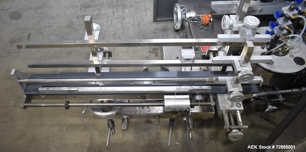 Used-Tisma Vertical Cartoner, Model TC-50E. Capable of speeds to 100 cartons per minute. Currently set up on 3-3/4" centers ...