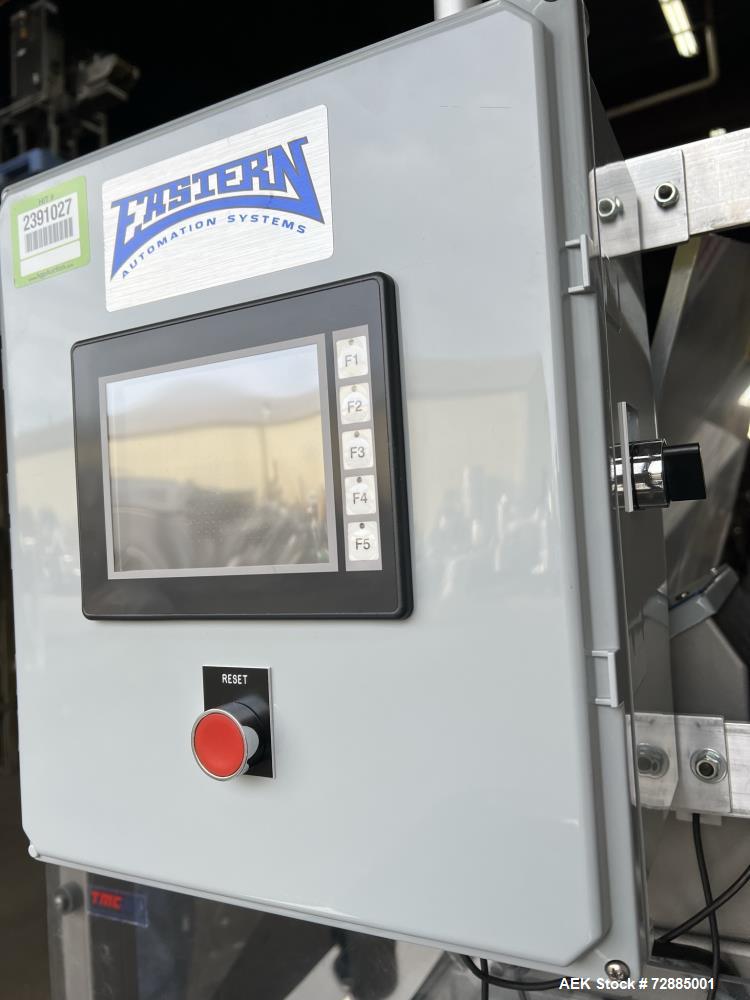 Used-Tisma Vertical Cartoner, Model TC-50E. Capable of speeds to 100 cartons per minute. Currently set up on 3-3/4" centers ...