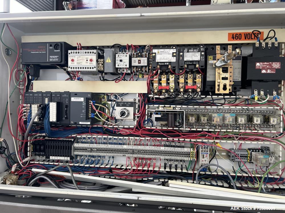 Used-Tisma Vertical Cartoner, Model TC-50E. Capable of speeds to 100 cartons per minute. Currently set up on 3-3/4" centers ...