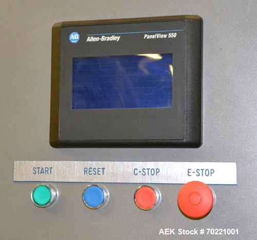 Used Tisma (SWF) VT-100-RH Vertical Cartoner capable of speeds up to 200 cartons per minute. Unit has 7.5" centers for a carton size range: Length 1" to 6.25", Width . 5" to 3" Depth 1.5" to 9". Has ...