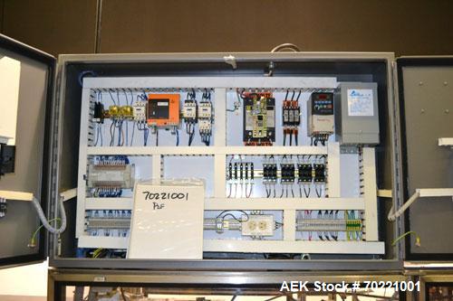 Used Tisma (SWF) VT-100-RH Vertical Cartoner capable of speeds up to 200 cartons per minute. Unit has 7.5" centers for a carton size range: Length 1" to 6.25", Width . 5" to 3" Depth 1.5" to 9". Has ...