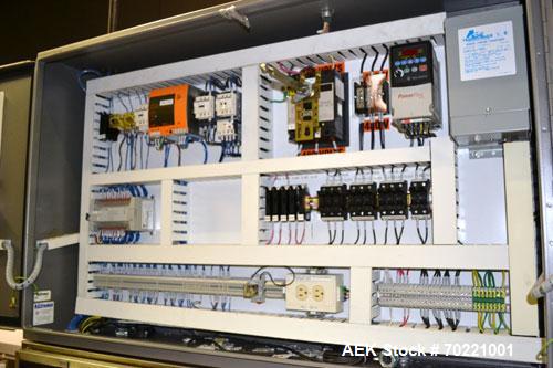 Used Tisma (SWF) VT-100-RH Vertical Cartoner capable of speeds up to 200 cartons per minute. Unit has 7.5" centers for a carton size range: Length 1" to 6.25", Width . 5" to 3" Depth 1.5" to 9". Has ...