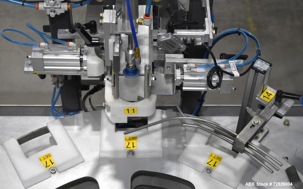 Unused- Endflex (Paxiom) Small Footprint Vertical Cartoner, Model BOXXER KARTNR. Capable of speeds up to 60 CPM (depending on application). Size range: 1" (25mm) to 4.5" (114mm) length x 1" (25mm) to...