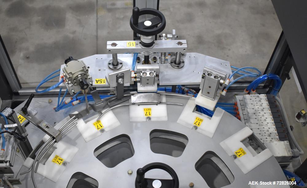 Unused- Endflex (Paxiom) Small Footprint Vertical Cartoner, Model BOXXER KARTNR. Capable of speeds up to 60 CPM (depending on application). Size range: 1" (25mm) to 4.5" (114mm) length x 1" (25mm) to...