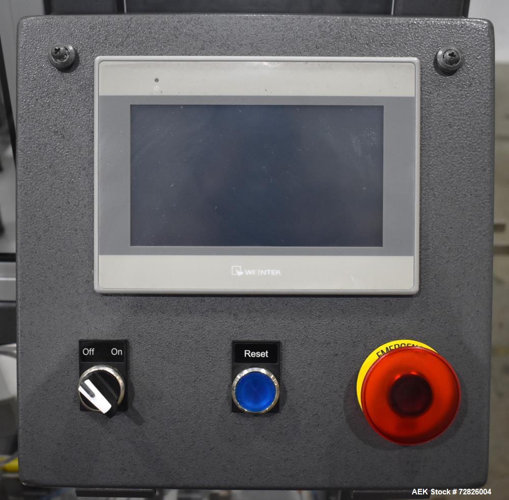 Unused- Endflex (Paxiom) Small Footprint Vertical Cartoner, Model BOXXER KARTNR. Capable of speeds up to 60 CPM (depending on application). Size range: 1" (25mm) to 4.5" (114mm) length x 1" (25mm) to...