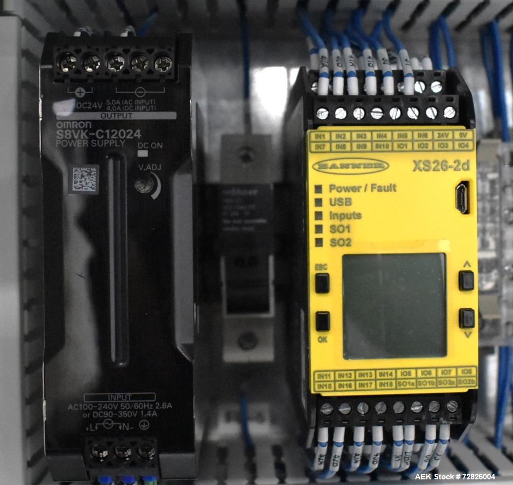 Unused- Endflex (Paxiom) Small Footprint Vertical Cartoner, Model BOXXER KARTNR. Capable of speeds up to 60 CPM (depending on application). Size range: 1" (25mm) to 4.5" (114mm) length x 1" (25mm) to...