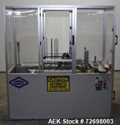 Used-Bivans 54L Carton Former and Bottom Closer. Capable of speeds up to 60 cartons per minute. Has a carton size range: (Le...
