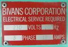 Used- Bivans Model 74T Vertuck Semi-Automatic Vertical Cartoner