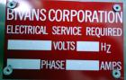Used Bivans Model 82 Top Closer. Capable of speeds up to 60 cartons per minute. Has a carton size range: (Length) 7/8