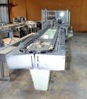 Used Jones Model CMV5 Semi-Automatic Tuck Vertical Cartoner. Machine is capable of speeds up to 120 cartons per minute. Has manual load station of 8' (both sides). Has 5