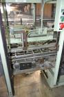 Used Jones Model CMV5 Semi-Automatic Tuck Vertical Cartoner. Machine is capable of speeds up to 120 cartons per minute. Has manual load station of 8' (both sides). Has 5