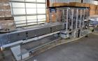 Used Jones Model CMV5 Semi-Automatic Tuck Vertical Cartoner. Machine is capable of speeds up to 120 cartons per minute. Has manual load station of 8' (both sides). Has 5
