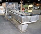 Used Jones Model CMV5 Semi-Automatic Tuck Vertical Cartoner. Machine is capable of speeds up to 120 cartons per minute. Has manual load station of 8' (both sides). Has 5