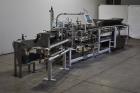 Used Clybourn CHL Vertical Hand Load Hot Melt Glue Cartoner. Capable of speeds from 10 to 100 cartoners per minute. Set on 10
