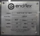 Unused- Endflex (Paxiom) Small Footprint Vertical Cartoner, Model BOXXER KARTNR. Capable of speeds up to 60 CPM (depending on application). Size range: 1