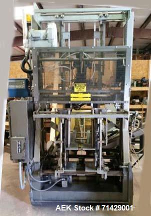 Used Plemons Bliss Case Erector, Kwik Change design. Includes: vacuum feed attachment, double feed wheels, internal flange (5" max). Kwik Change bottom stops, time delayed VFD drive (0-30 tpm), safet...