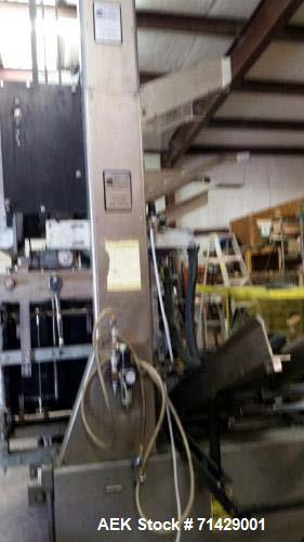 Used Plemons Bliss Case Erector, Kwik Change design. Includes: vacuum feed attachment, double feed wheels, internal flange (5" max). Kwik Change bottom stops, time delayed VFD drive (0-30 tpm), safet...