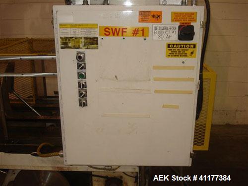 Used SWF Short Stroke Bliss-Matic Case Former, Model BF400V. Capable of 12 to 35 boxes per minute. Standard container sizes, Length maximum 31-7/8’’, minimum 9-1/4’’, Width maximum 20’’, minimum 8’’,...