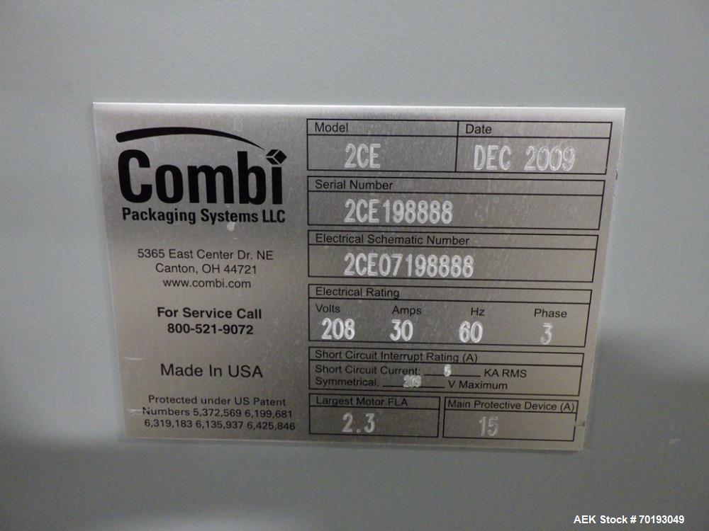 Used Combi 2CE Case Erector w/Ergopack Handpack Station
