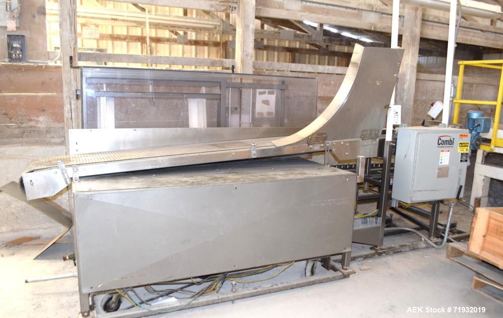 Used Combi Packaging Systems 3CE Case Erector. Includes a control panel with Allen-Bradley MicroLogix controller. 460/60/3, 30 amp. Serial# 3CE118816.