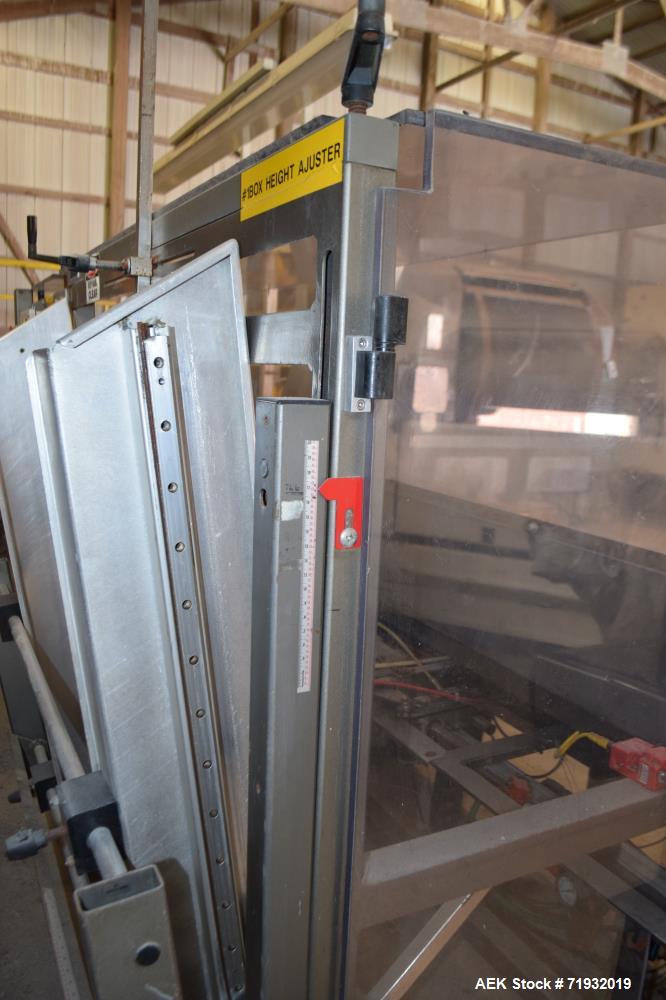 Used Combi Packaging Systems 3CE Case Erector. Includes a control panel with Allen-Bradley MicroLogix controller. 460/60/3, 30 amp. Serial# 3CE118816.