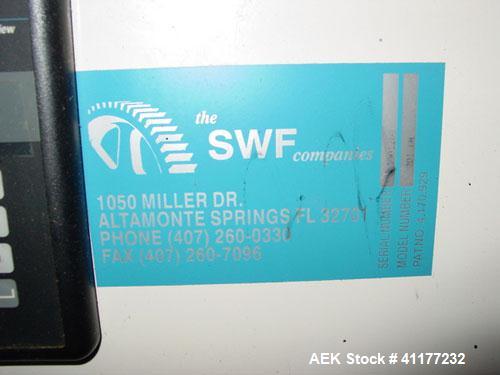 Used SWF Mcdowell 201LH case erector and bottom sealer capable of speeds up to 30 cases per minute. Has Nordson 3400 glue system and a case size range: length 7" to 24", width 6" to 16", 4" to 16". 3...