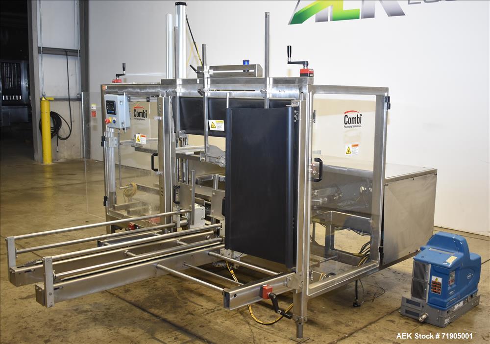Used Combi Model 2-EZHS Case Erector and Hot Melt Bottom Sealer
