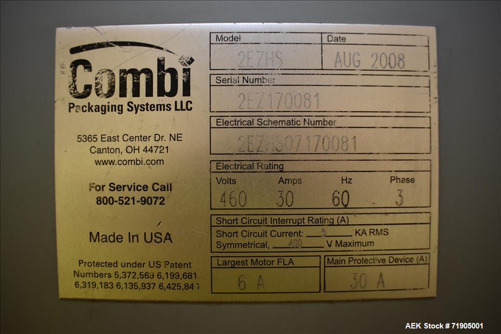 Used Combi Model 2-EZHS Case Erector and Hot Melt Bottom Sealer