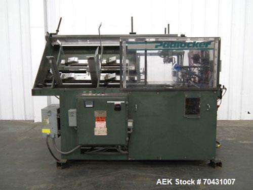 Used Padlocker Model Caseform 151 Care Erector with Nordson 3500 hot melt glue system.  Electric 3/60/230V.
