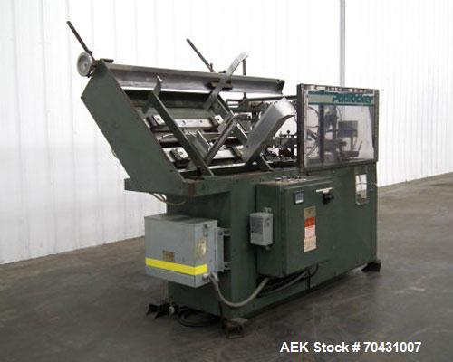 Used Padlocker Model Caseform 151 Care Erector with Nordson 3500 hot melt glue system.  Electric 3/60/230V.