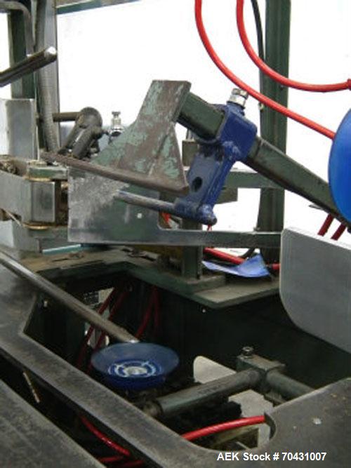Used Padlocker Model Caseform 151 Care Erector with Nordson 3500 hot melt glue system.  Electric 3/60/230V.