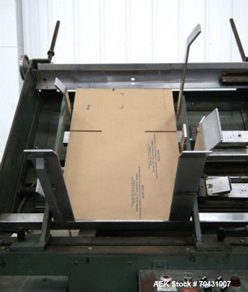Used Padlocker Model Caseform 151 Care Erector with Nordson 3500 hot melt glue system.  Electric 3/60/230V.